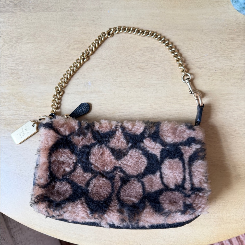 COACH x Jennifer Lopez Shearling Shoulder Bag
